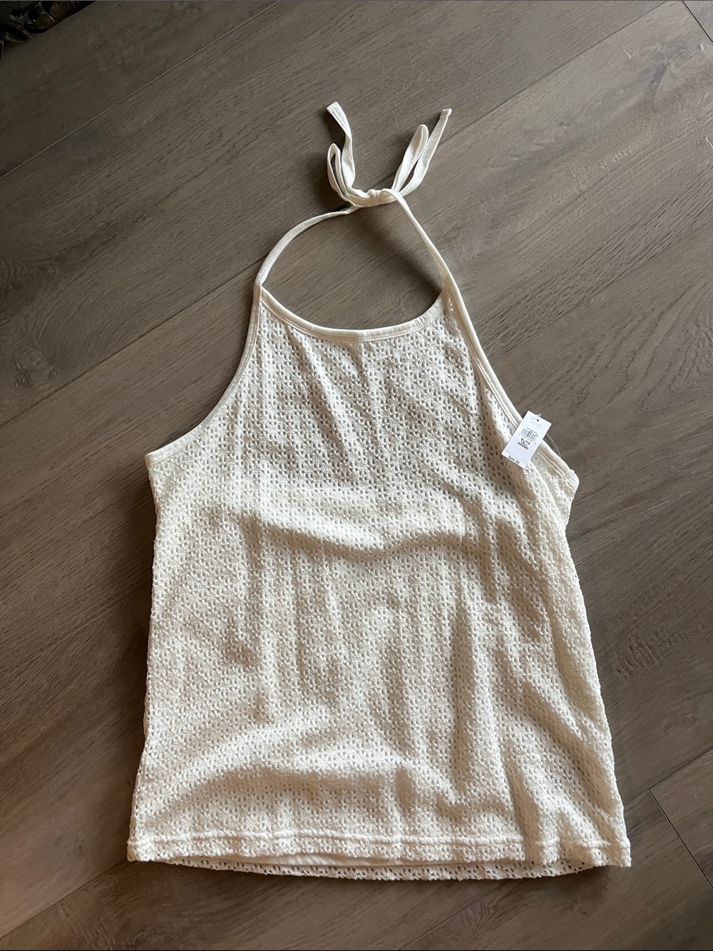 GAP White Crochet Halter Tank Top